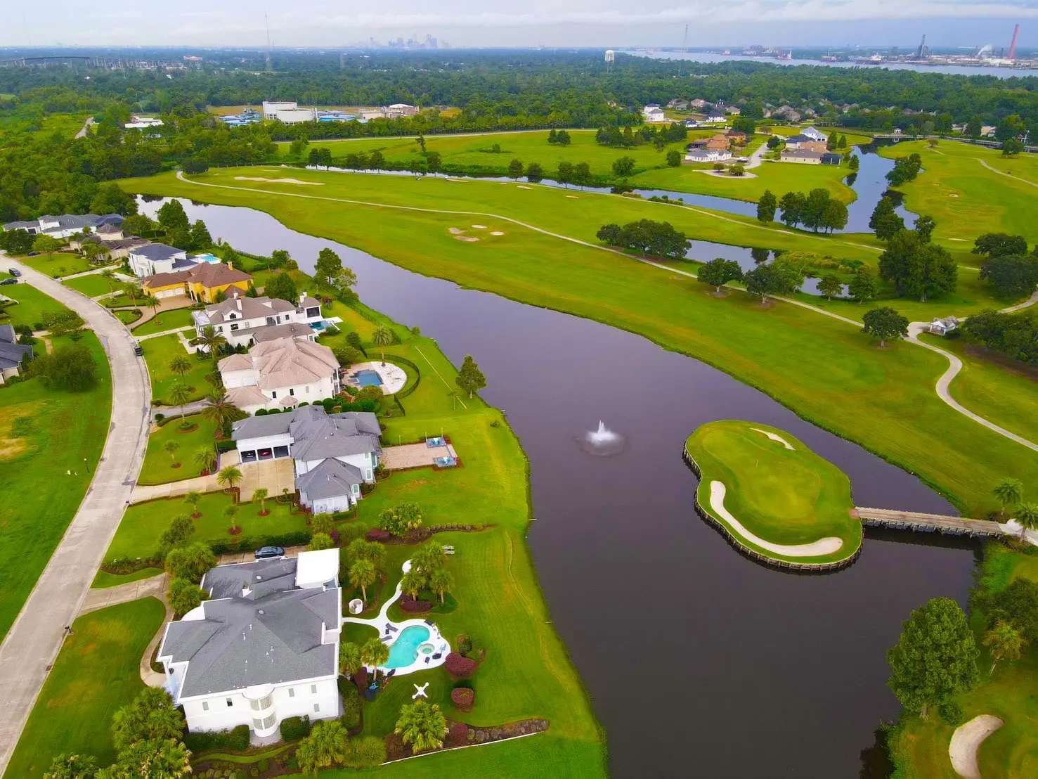 English Turn Golf & Country Club aerial view